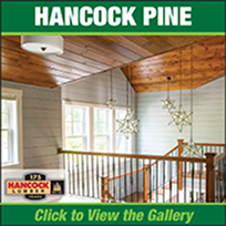 "Hancock Pine" by "Hancock Lumber" with picture of house and option to click to view gallery